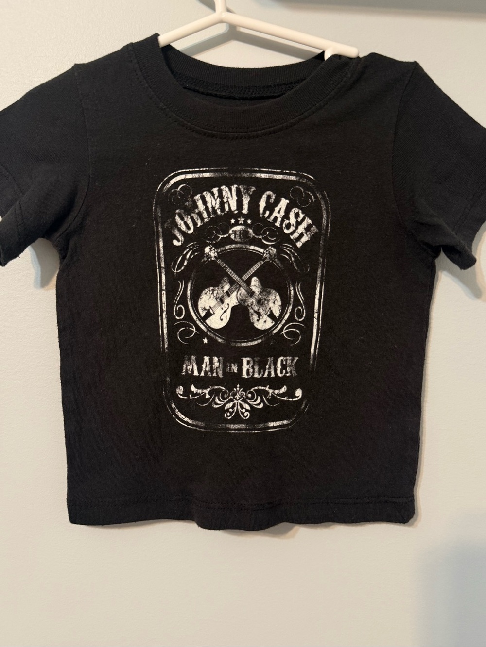 Kids Black Short-Sleeve Graphic Tee - Johnny Cash